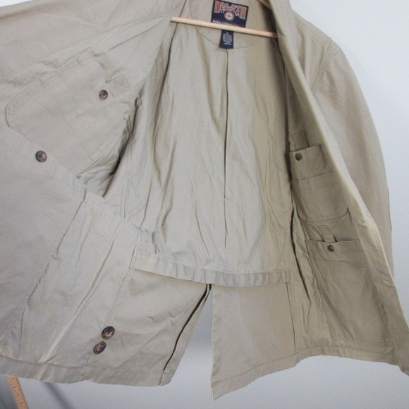 Duluth Trading Men's Canvas Presentation Blazer Jacket Workwear Khaki Tan L 1366 - Picture 8 of 16